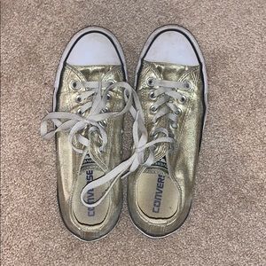 Low top gold converse